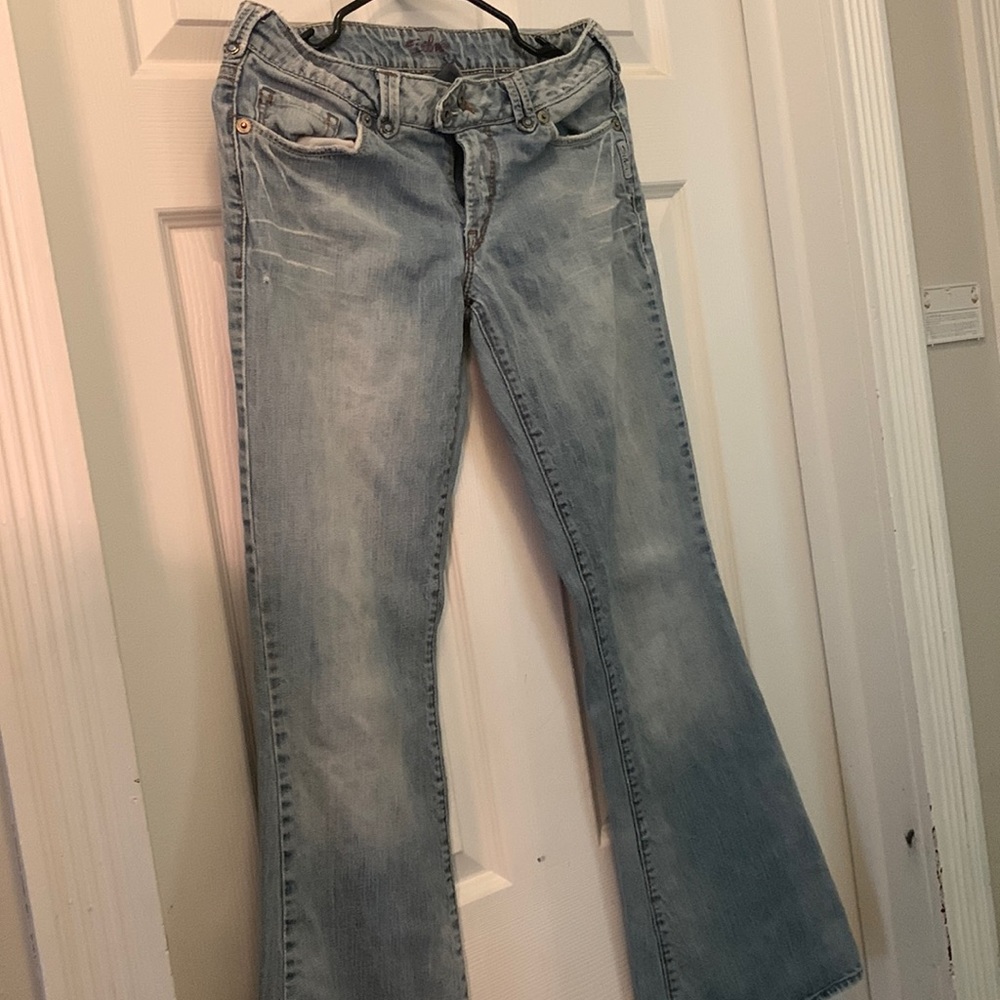 Flare silver jeans